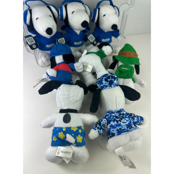 Snoopy Peanuts x MetLife Plush Bundle lot of 11 Stuffed Animals With Duplicates - Picture 10 of 14
